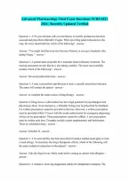 NURS 6521 Advanced Pharmacology Final Exam Latest Exam Question with 100 Correct Answers 2026