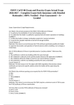 FDNY Cof P-98 Exam and Practice Exam Actual Exam 2026&sol;2027 &ndash; Complete Exam-Style Questions with Detailed Rationales &vert; 100&percnt; Verified &ndash; Pass Guaranteed &ndash; A&plus; Graded