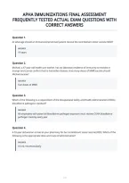 Apha Immunizations Final Assessment Frequently Tested Actual Exam Questions With Correct Answers