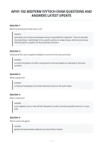 Aphy 102 Midterm Ivytech Exam Questions And Answers Latest Update