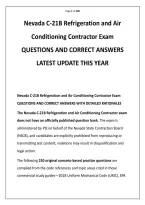 The Nevada C-21B Air Conditioning Contractor License Examination&comma; administered by PSI under the authority of the Nevada State Contractors Board &lpar;NSCB&rpar;&comma; evaluates prospective contractors on mechanical codes&comma; refrigeration theory&comma; electrical requirements&comma; l