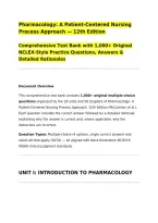Pharmacology&colon; A Patient-Centered Nursing Process Approach &mdash; 12th Edition&NewLine;Comprehensive Test Bank with 1&comma;000&plus; Original NCLEX-Style Practice Questions&comma; Answers & Detailed Rationales&NewLine;&lowbar;&lowbar;&lowbar;&lowbar;&lowbar;&lowbar;&lowbar;&lowbar;&lowbar;&lowbar;&lowbar;&lowbar;&lowbar;&lowbar;&lowbar;&lowbar;&lowbar;&lowbar;&lowbar;&lowbar;&lowbar;&lowbar;&lowbar;&lowbar;&lowbar;&lowbar;&lowbar;&lowbar;&lowbar;&lowbar;&lowbar;&lowbar;&lowbar;&lowbar;&lowbar;&lowbar;&lowbar;&lowbar;&lowbar;&lowbar;&NewLine;Document Overview&NewLine;This compreh