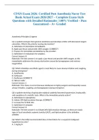  CPAN Exam 2026&colon; Certified Post Anesthesia Nurse Test Bank Actual Exam 2026&sol;2027 &ndash; Complete Exam-Style Questions with Detailed Rationales &vert; 100&percnt; Verified &ndash; Pass Guaranteed &ndash; A&plus; Graded