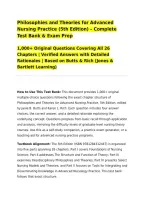 Philosophies and Theories for Advanced Nursing Practice &lpar;5th Edition&rpar; &ndash; Complete Test Bank & Exam Prep&NewLine;1&comma;000&plus; Original Questions Covering All 26 Chapters &vert; Verified Answers with Detailed Rationales &vert; Based on Butts & Rich &lpar;Jones & Bartlett Learning&rpar;&NewLine;&lowbar;&lowbar;&lowbar;