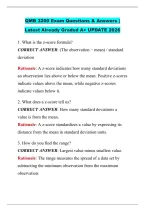 QMB 3200 Exam Questions & Answers &vert; &NewLine;Latest Already Graded A&plus; UPDATE 2026 