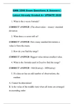 QMB 3200 Exam Questions & Answers &vert; &NewLine;Latest Already Graded A&plus; UPDATE 2026 