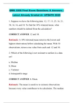 QMB 3200 Final Exam Questions & Answers &vert; &NewLine;Latest Already Graded A&plus; UPDATE 2026 