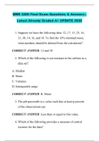 QMB 3200 Final Exam Questions & Answers &vert; &NewLine;Latest Already Graded A&plus; UPDATE 2026 