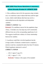 QMB 3200 Final Exam Questions & Answers &vert; &NewLine;Latest Already Graded A&plus; UPDATE 2026 