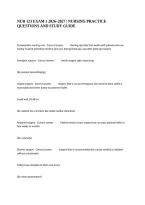 Nur 123 Exam 1 2026&ndash;2027 &vert; Nursing Practice Questions And Study Guide
