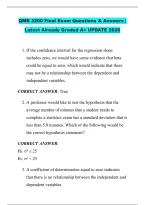 QMB 3200 Final Exam Questions & Answers &vert; &NewLine;Latest Already Graded A&plus; UPDATE 2026 