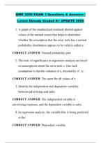 QMB 3200 EXAM 3 Questions & Answers &vert; &NewLine;Latest Already Graded A&plus; UPDATE 2026