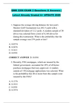 QMB 3200 EXAM 2 Questions & Answers &vert; &NewLine;Latest Already Graded A&plus; UPDATE 2026