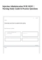 Injection Administration NUR 1023C &vert; Nursing Study Guide & Practice Questions