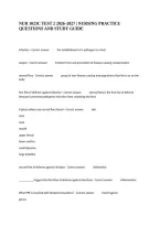 Nur 1023C Test 2 2026&ndash;2027 &vert; Nursing Practice Questions And Study Guide