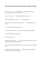 NUR 1212C Exam Three Review 2026&ndash;2027 &vert; Nursing Study Guide