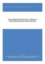 Nr 293 Pharmacology Quiz 1&colon; Practice Questions And Study Guide 2026&ndash;2027
