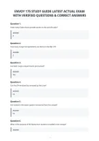 Envoy 175 Study Guide Latest Actual Exam&NewLine;With Verified Questions & Correct Answers