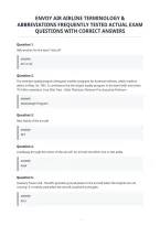 Envoy Air Airline Terminology &&NewLine;Abbreviations Frequently Tested Actual Exam&NewLine;Questions With Correct Answers&NewLine;