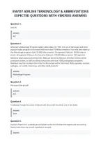 Envoy Airline Terminology & Abbreviations&NewLine;Expected Questions With Verified Answers