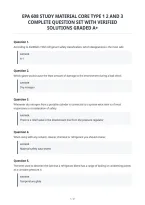 Epa 608 Study Material Core Type 1 2 And 3&NewLine;Complete Question Set With Verified&NewLine;Solutions Graded