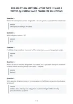 Epa 608 Study Material Core Type 1 2 And 3&NewLine;Tested Questions And Complete Solutions