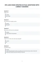 Epa Lead Exam Updated Actual Questions With&NewLine;Correct Answers&NewLine;
