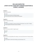 Epa Lead Inspector&NewLine;Latest Actual Exam With Verified Questions &&NewLine;Correct Answers&NewLine;