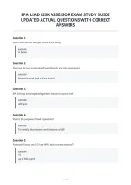 Epa Lead Risk Assessor Exam Study Guide&NewLine;Updated Actual Questions With Correct&NewLine;Answers