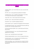 Fire Fighter 1 State Exam 20262027Fire Fighter State Exam Study GuideAnswered 100 Correct Answers Verified A Graded