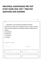 Industrial Maintenance Pre-Test Study Guide 2026&ndash;2027 &vert; Practice Questions And Answers