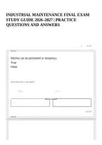 Industrial Maintenance Final Exam Study Guide 2026&ndash;2027 &vert; Practice Questions And Answers