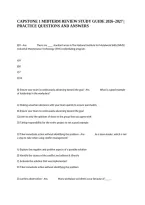 Capstone 1 Midterm Review Study Guide 2026&ndash;2027 &vert; Practice Questions And Answers