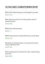 Cs 7643 Quiz 2 Complete Review Notes