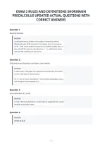 Exam 2 Rules And Definitions Shormann&NewLine;Precalculus Updated Actual Questions With&NewLine;Correct Answers