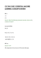 Cs 7643 Quiz 2 Essential Machine&NewLine;Learning Concepts Review