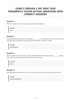 Exam 2 Version 1 Key Aesc 2050&NewLine;Frequently Tested Actual Questions With&NewLine;Correct Answers