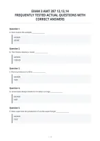 Exam 3 Amt 287 12&comma;13&comma;14&NewLine;Frequently Tested Actual Questions With&NewLine;Correct Answers