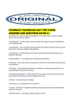 Pharmacy Technician 2027 Test Paper Answers And Questions Rated A&period;pdf