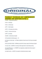 Pharmacy Technician 2027 Comprehensive Answers And Questions Rated A&period;pdf