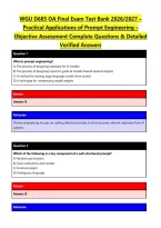 WGU D685 OA Final Exam Test Bank 2026&sol;2027 &ndash; Practical Applications of Prompt Engineering &ndash; Objective Assessment Complete Questions & Detailed Verified Answers&NewLine;&NewLine;