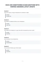 Esco Air Conditioning Exam Questions With&NewLine;Verified Answers Latest Update&NewLine;