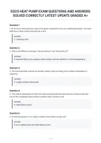 Esco Heat Pump Exam Questions And Answers&NewLine;Solved Correctly Latest Update Graded A&plus;