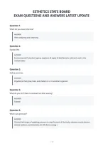 Esthetics State Board&NewLine;Exam Questions And Answers Latest Update