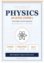 AQA AS LEVEL PHYSICS &lpar;7407&sol;1&rpar;&NewLine;Paper 1 &vert; Practice Examination & Mark Scheme &lpar;June 2027 Series&rpar;&NewLine;50 High-Yield Multiple Choice Questions &vert; Step-by-Step Mark Scheme & Detailed Solutions&NewLine;