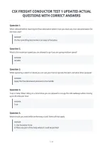 Csx Freight Conductor Test 1 Updated Actual&NewLine;Questions With Correct Answers