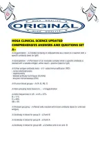 Hosa Clinical Science Updated Comprehensive Answers And Questions Set