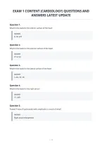 Exam 1 Content &lpar;Cardiology&rpar; Questions And&NewLine;Answers Latest Update