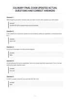 Culinary Final Exam Updated Actual&NewLine;Questions And Correct Answers&NewLine;