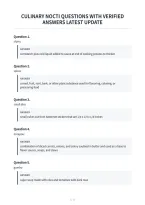 Culinary Nocti Questions With Verified&NewLine;Answers Latest Update